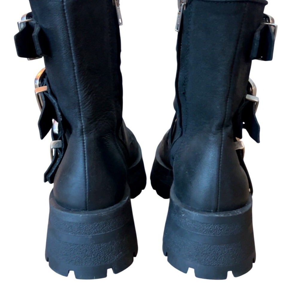 STEVE MADDEN "Roland" Triple Buckle Combat Boots | EXCELLENT CONDITION | SZ: 9.5 - Picture 3 of 11